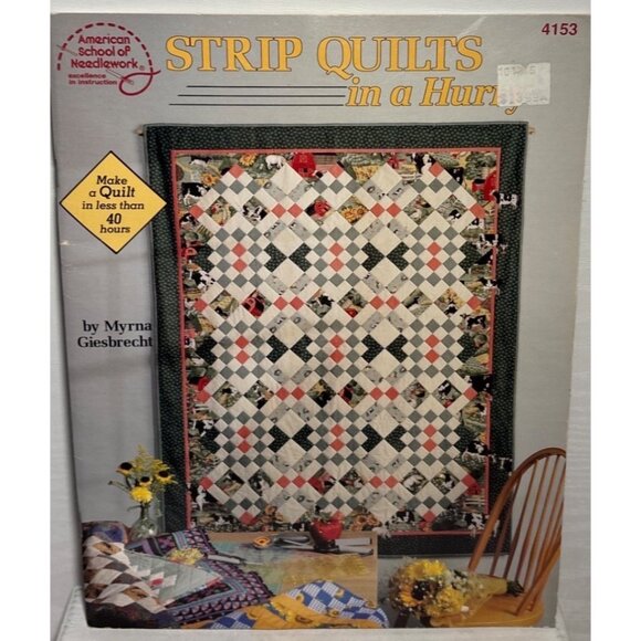 Strip Quilts In A Hurry Instruction Book By Myrna Giesbrecht 1994 - Picture 1 of 8